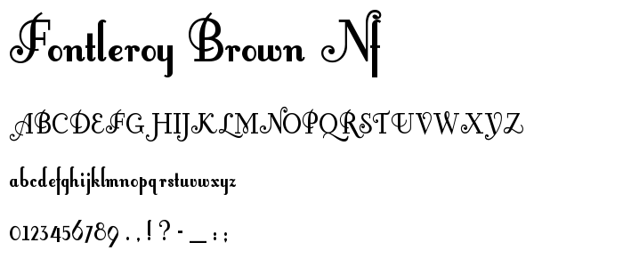 Fontleroy Brown NF font